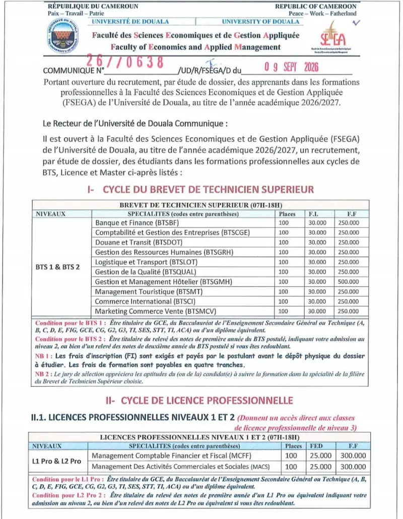 Flyer FSEGA 2026, visuel 1 sur 4