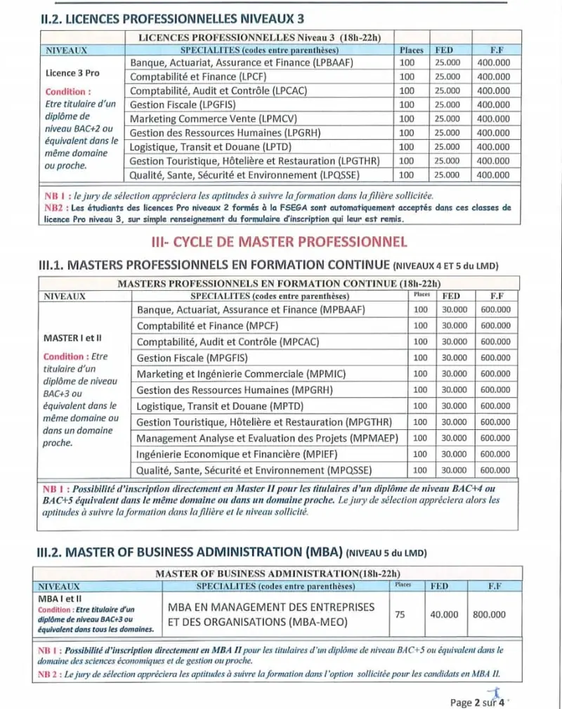Flyer FSEGA 2026, visuel 2 sur 4